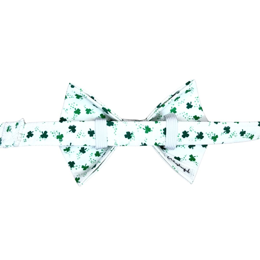 Green Lucky Clover Bow Tie