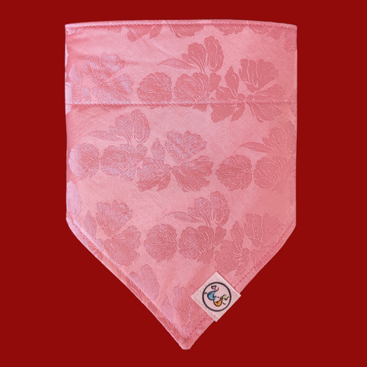 Pink Floral Mulberry Silk Bandana