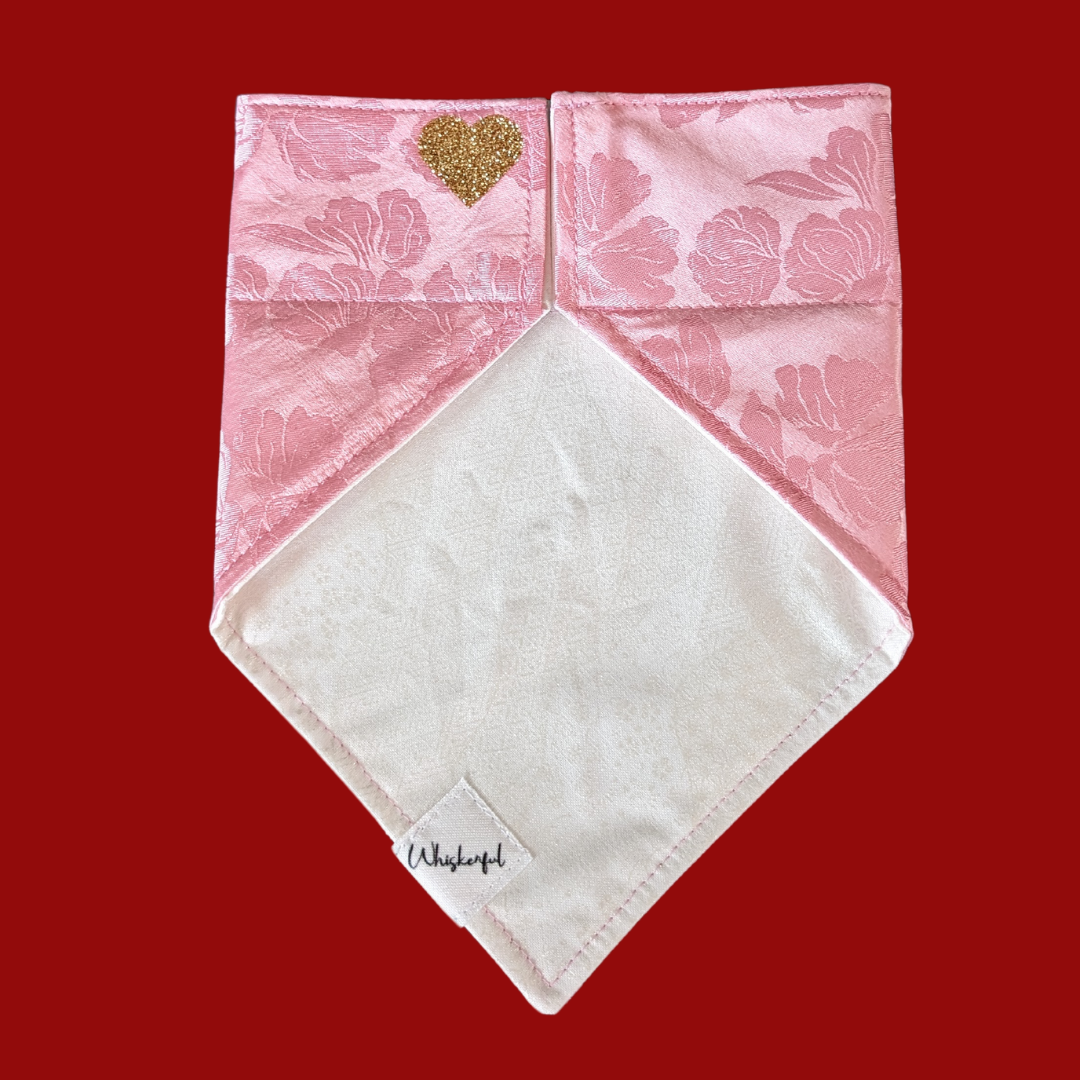 Pink Floral Mulberry Silk Bandana