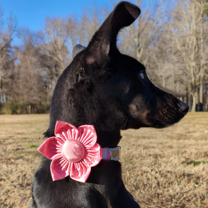 Pink Floral Mulberry Silk Kanzashi Flower