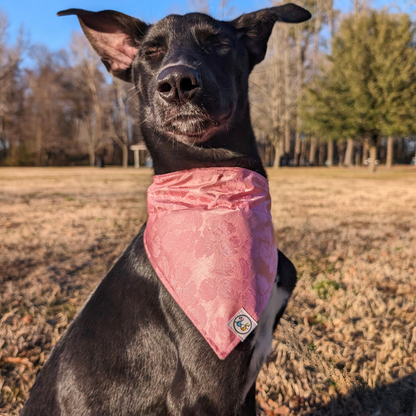 Pink Floral Mulberry Silk Bandana