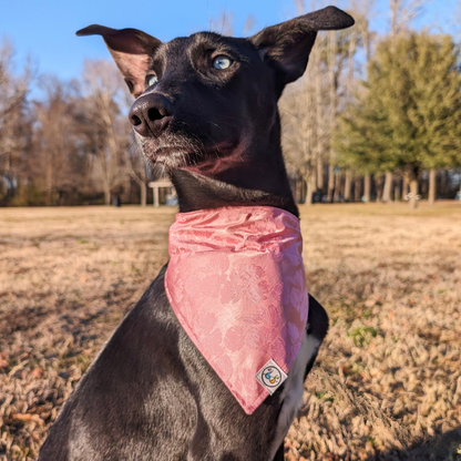 Pink Floral Mulberry Silk Bandana