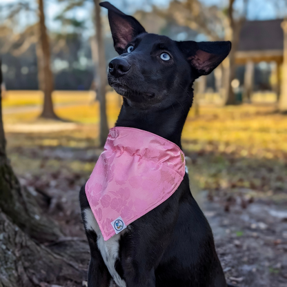 Pink Floral Mulberry Silk Bandana