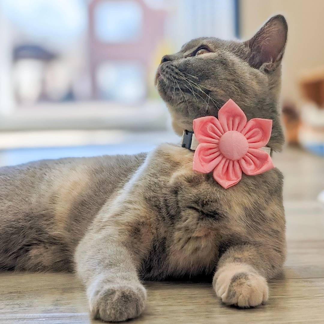 Pink Floral Mulberry Silk Kanzashi Flower