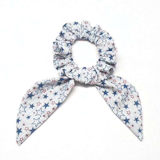 Blue and Red Stars Scrunchies