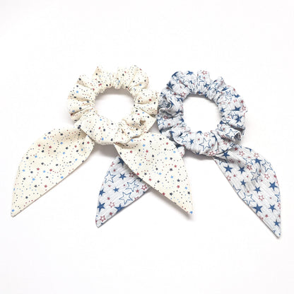 Blue and Red Stars Scrunchies