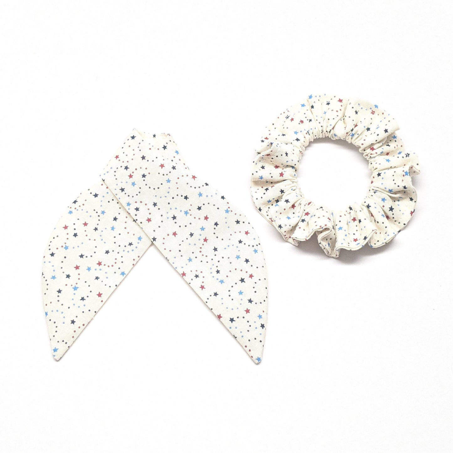 Mini Blue and Red Stars Scrunchies