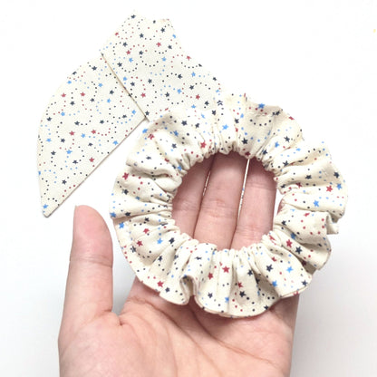 Mini Blue and Red Stars Scrunchies