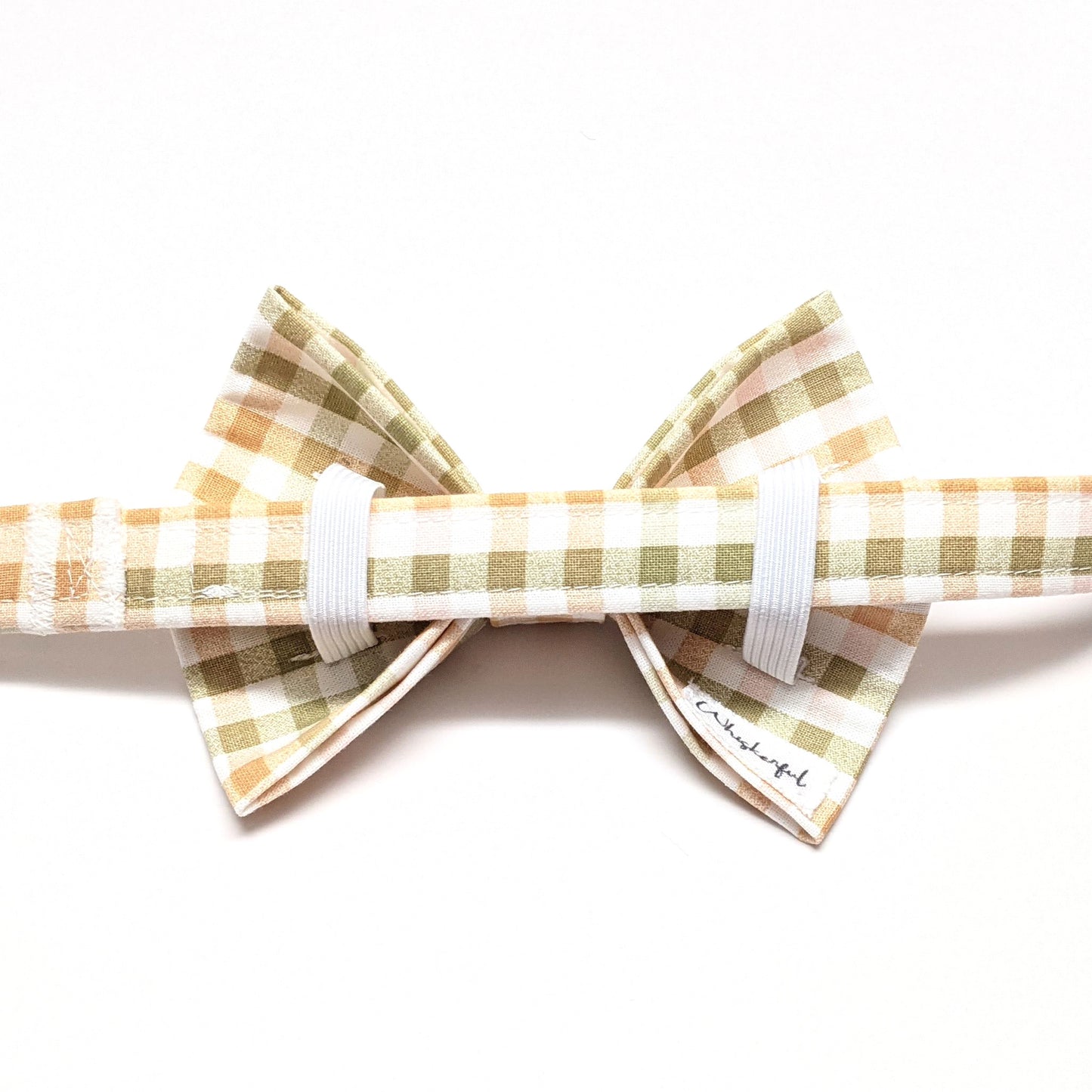 Orange Green Plaid Bow Tie