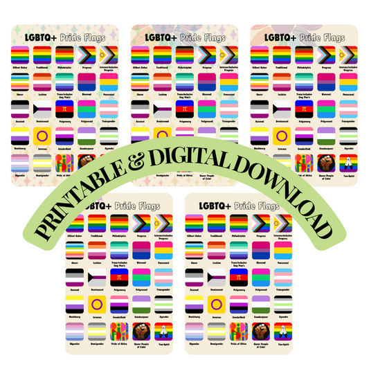 LGBTQ+ Pride Flags - Printable & Digital Download