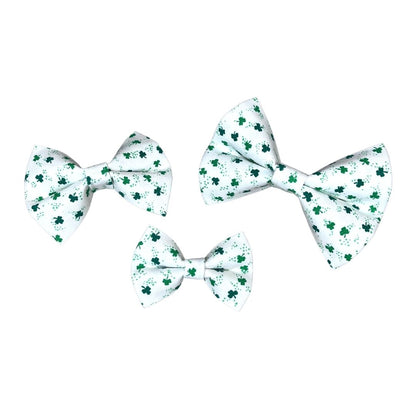 Green Lucky Clover Bow Tie