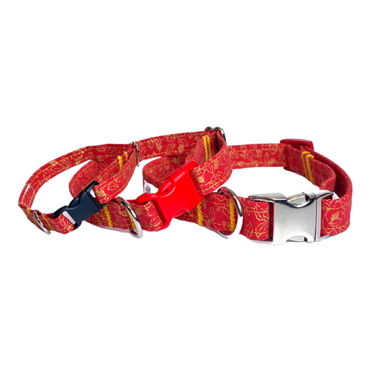 Lucky Red and Golden Leaves Collar